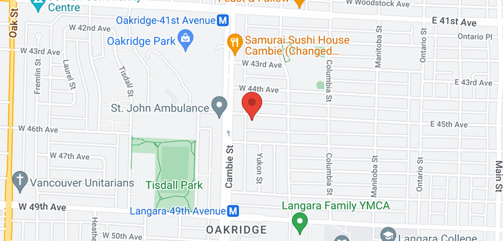 map of 438 W 45TH AVENUE